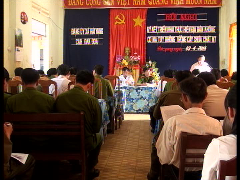 Đảng ủy xã Hải Yang và Công an huyện Đak Đoa  ký kết xây dựng địa bàn không có ma túy 